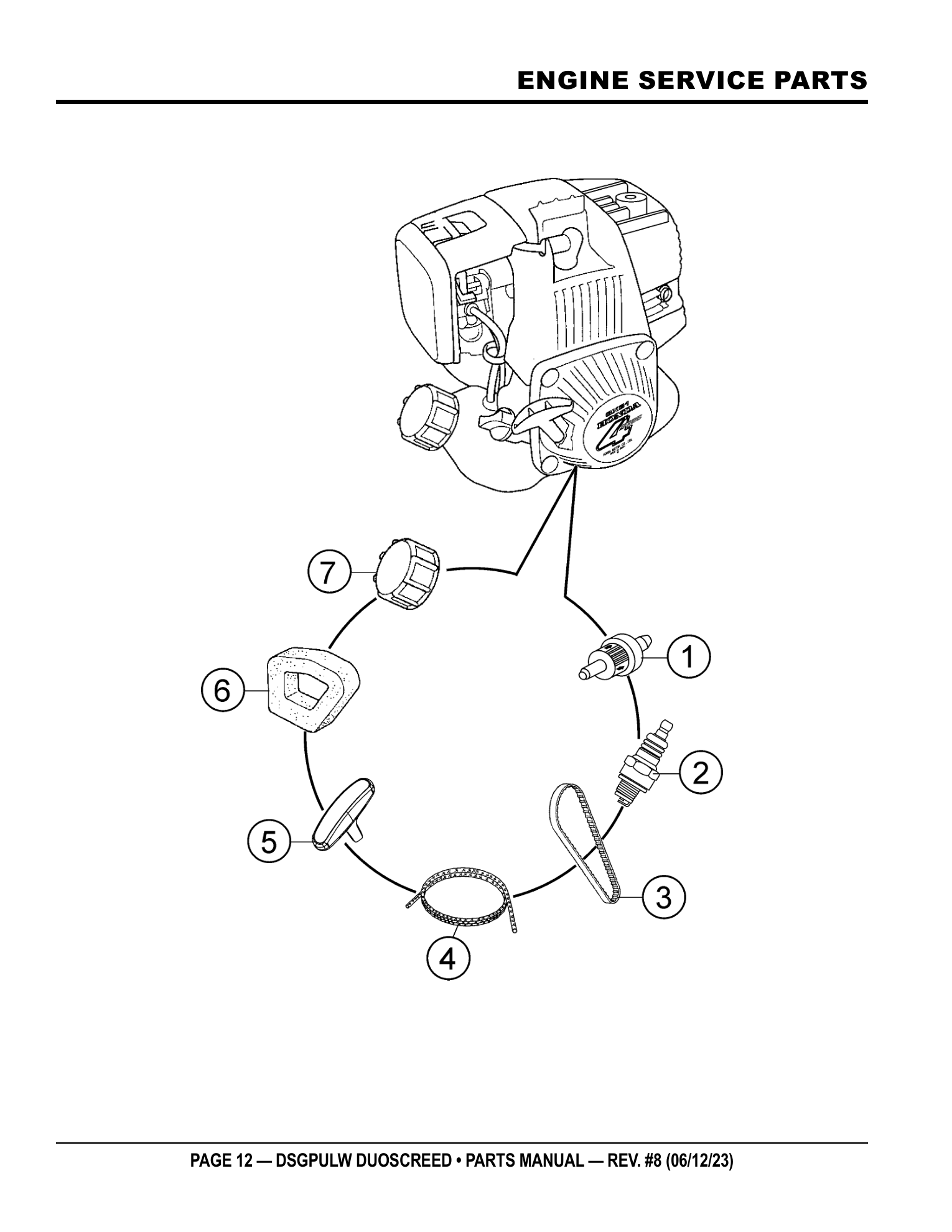 Multiquip DuoScreed - Power Unit DuoScreed Power Unit CAP ASSY., FUEL TANK parts diagram
