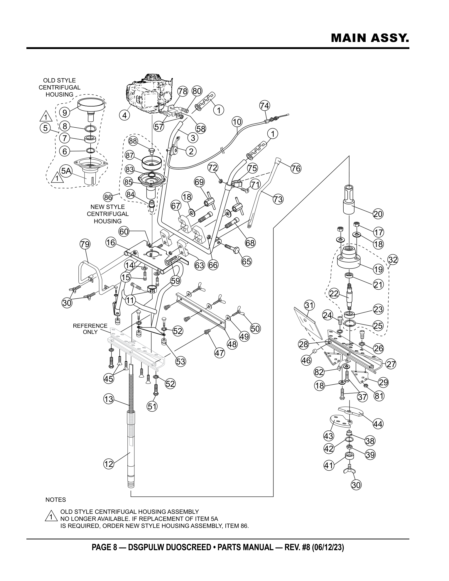 Multiquip DuoScreed - Power Unit DuoScreed Power Unit MAIN ASSY. parts diagram