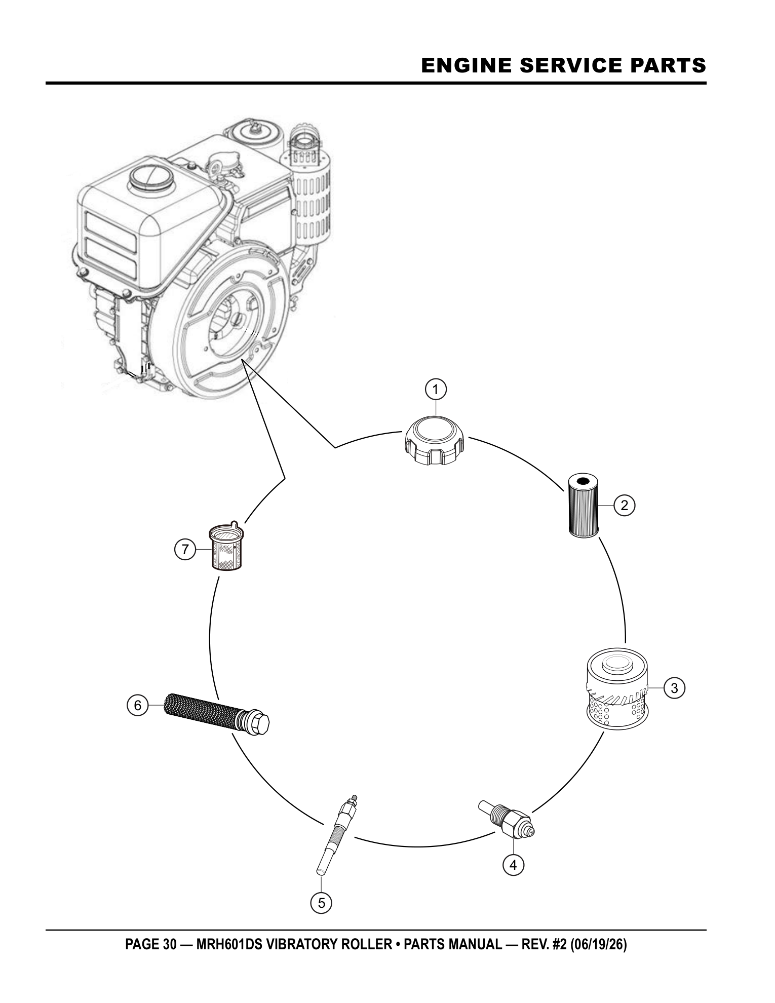 Multiquip MRH601 Roller UNKNOWN parts diagram