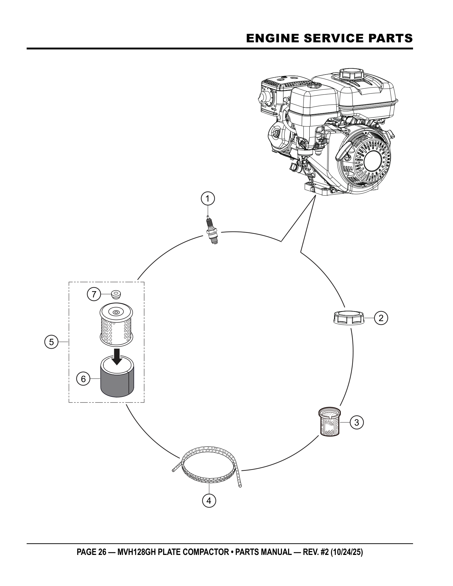 Multiquip MVH128 Reversible Plate Compactor UNKNOWN parts diagram