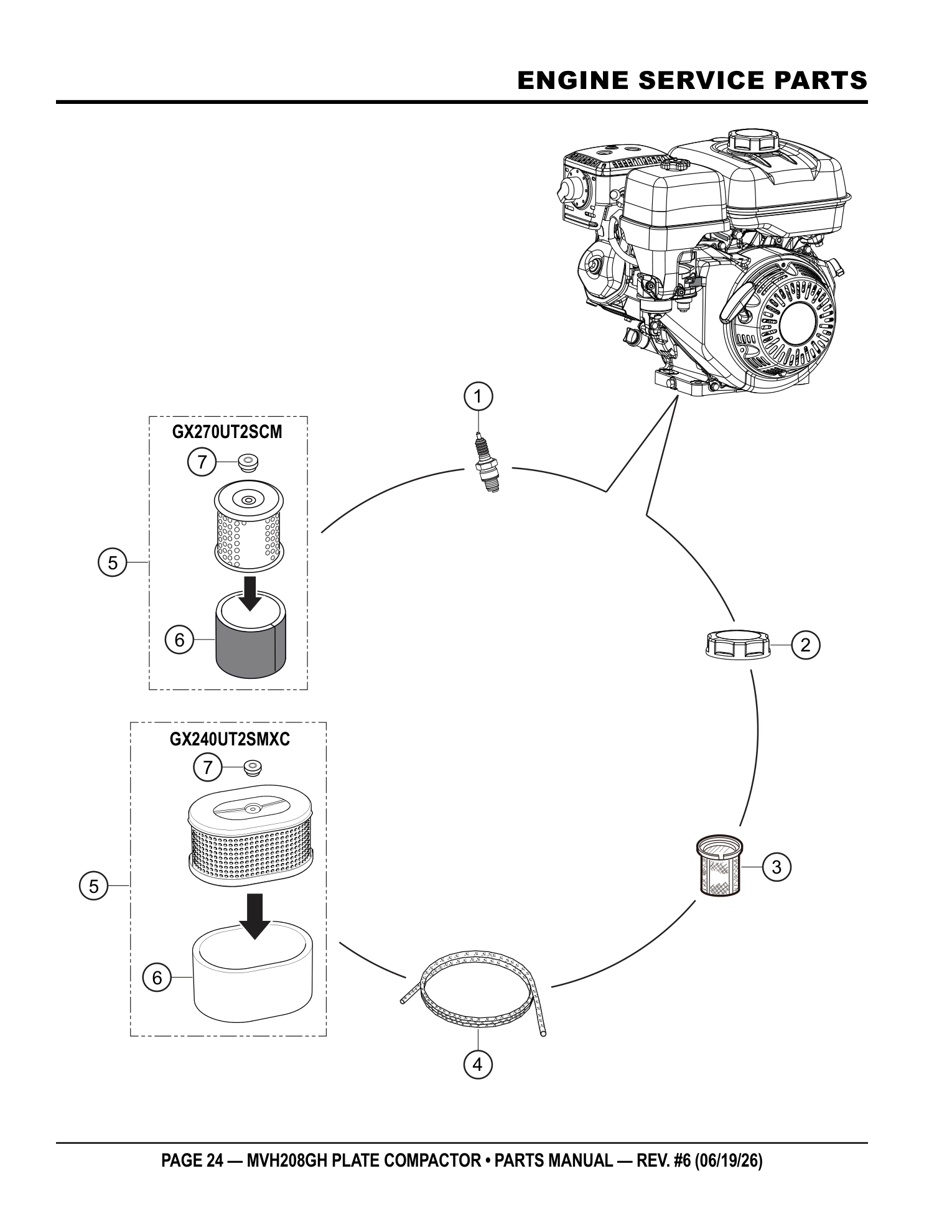 Multiquip MVH208 Reversible Plate Compactor UNKNOWN parts diagram