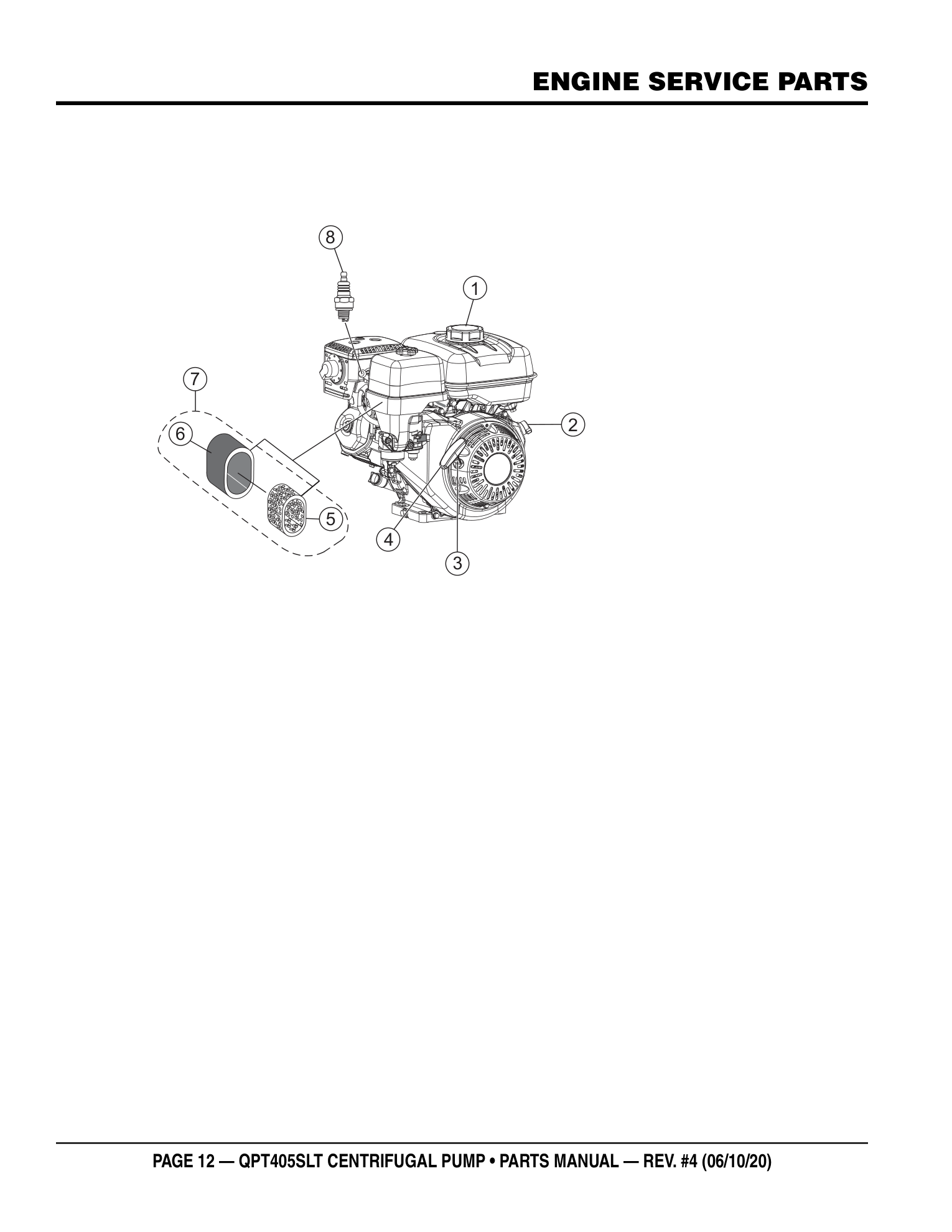 Multiquip QPT405 High-Pressure Pump SWITCH ASSY. parts diagram