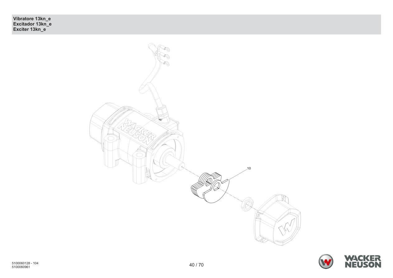 Wacker Neuson APS1340 Vibratory Plate Vibrator 13kn_e parts diagram
