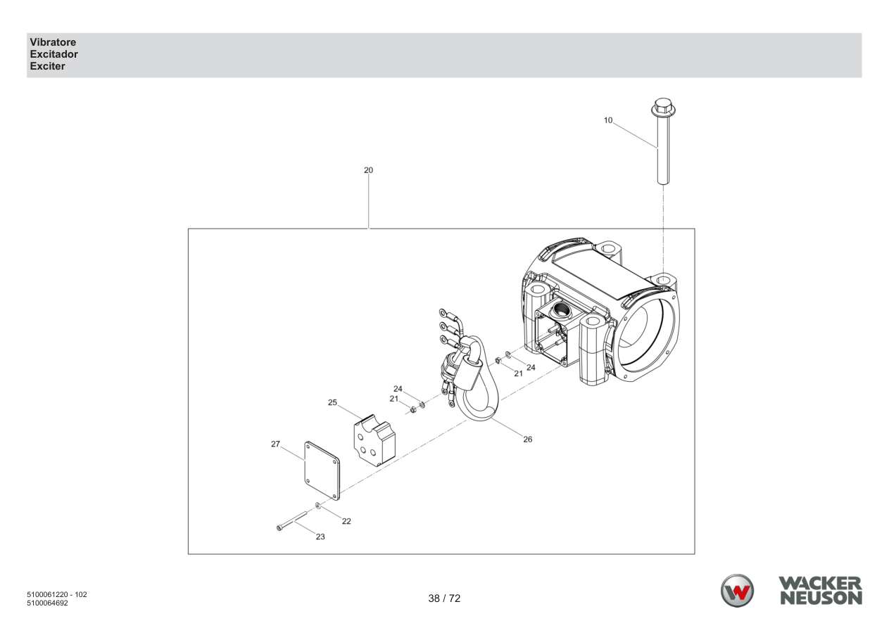 Wacker Neuson APS1550 Vibratory Plate Vibrator parts diagram