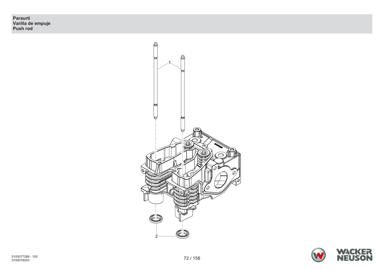 Wacker Neuson DPU5260 Vibratory Plate Bumper parts diagram