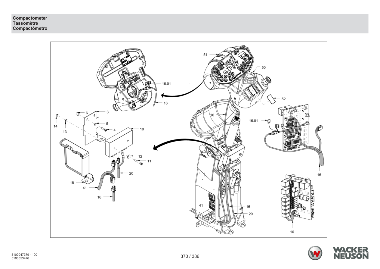 Wacker Neuson RD28-120 Roller Compactometer parts diagram