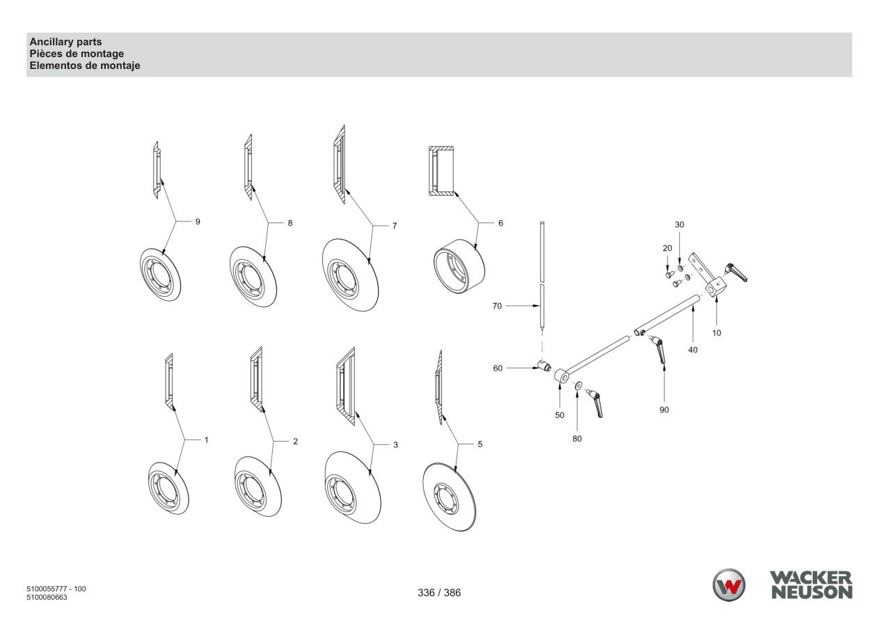 Wacker Neuson RD40-130 Roller Ancillary parts parts diagram