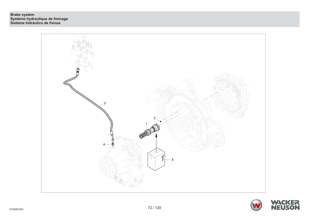 Wacker Neuson RTD-SC4 Roller Brake system parts diagram